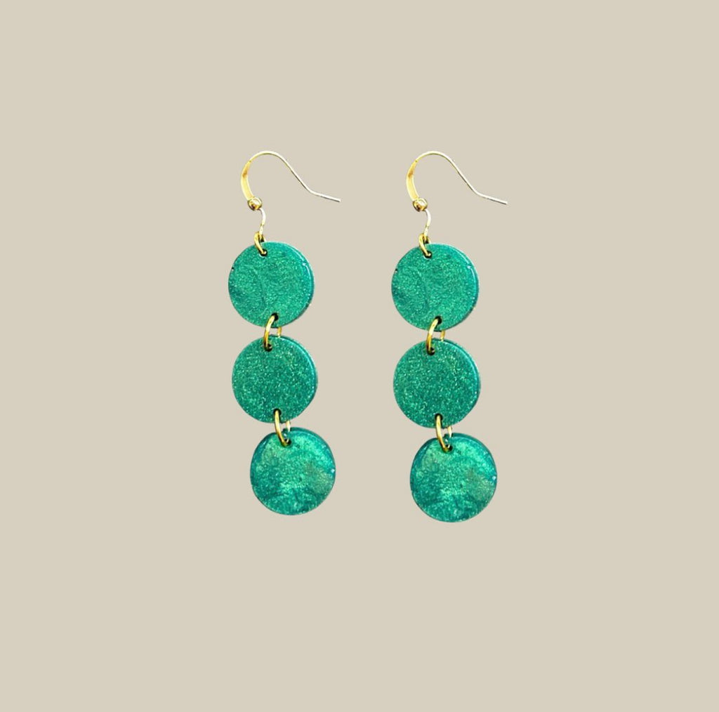 Green Letting Go - Earrings