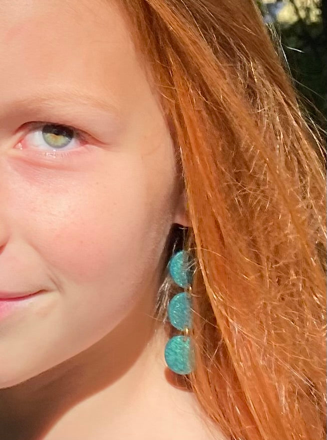Green Letting Go - Earrings