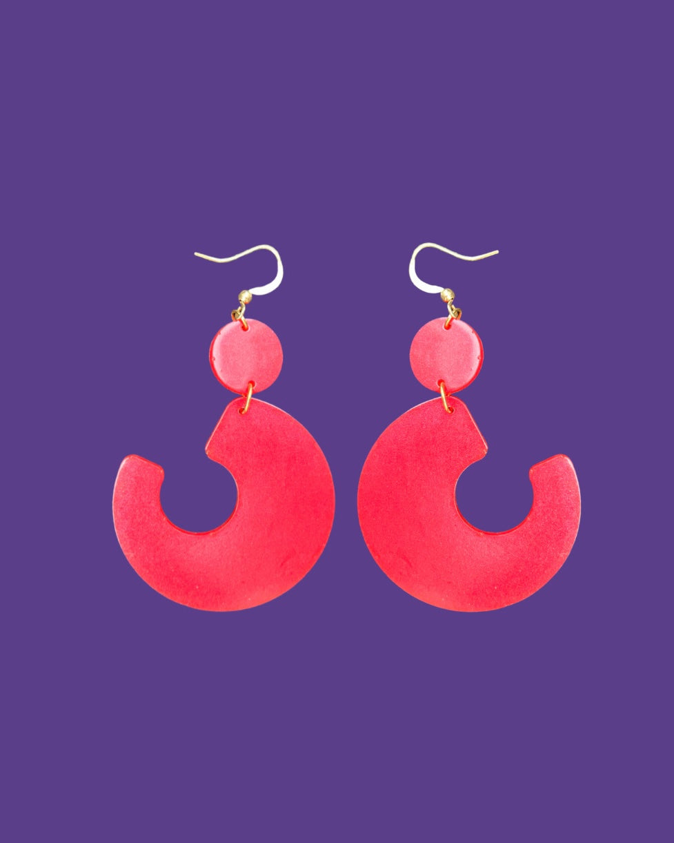 Quédate Luna Red - Earrings