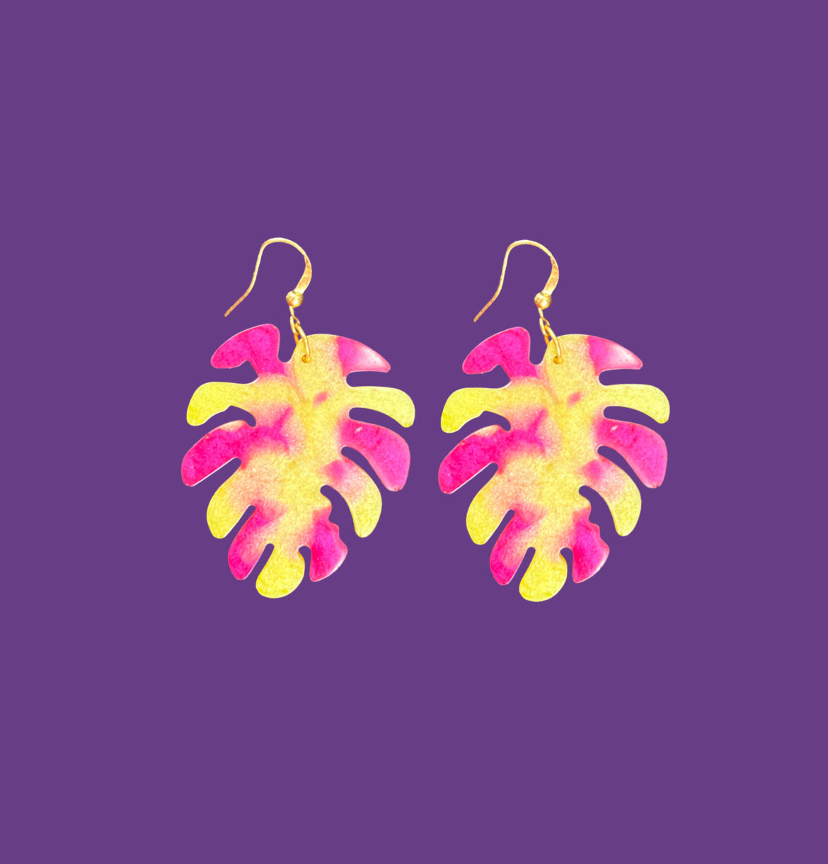Bahama Mama lime&pink - Earrings