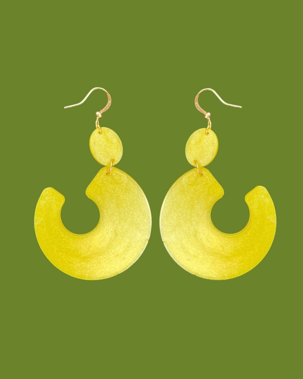 Quédate Luna Lime - Earrings